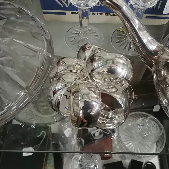 SET OF SEVEN AMERICAN SILVER NAPKIN RINGS