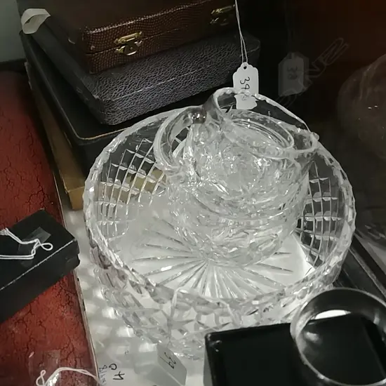 CRYSTAL BOWL & MILK & SUGAR PLUS