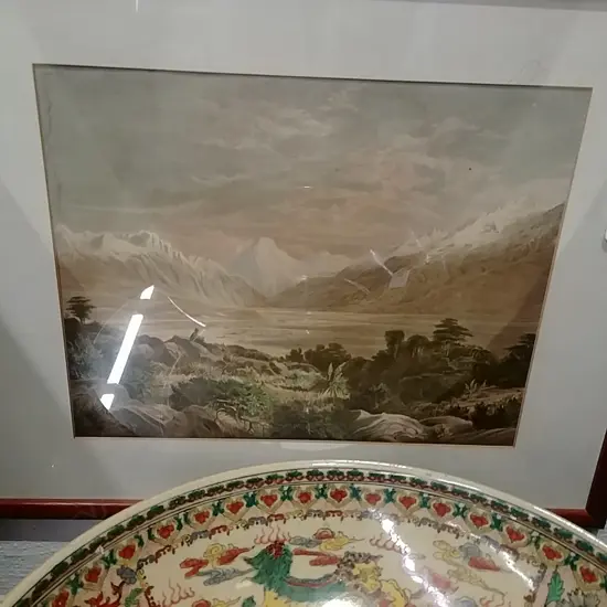 J GULLY LANDSCAPE LITHOGRAPH