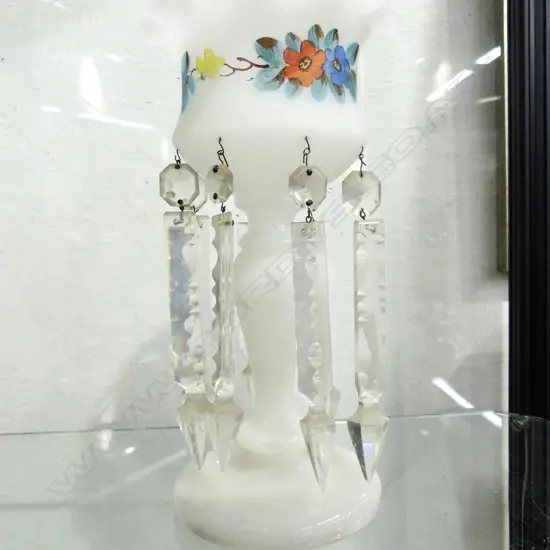 MILK GLASS LUSTRE VASE