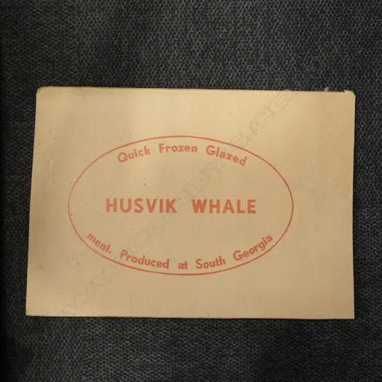 VINTAGE WHALE MEAT CARTON