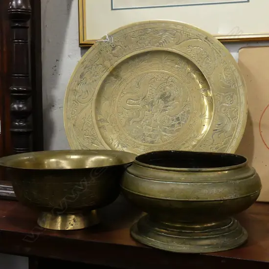3 PCS CHINESE BRASS