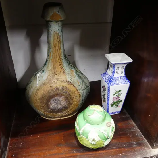 2  VASES (1 CHINESE) + GINGER JAR (A/F)