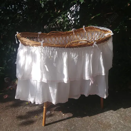 ALL ORIGINAL 1950'S CANE BASSINET