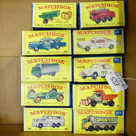 10 VINTAGE MATCHBOX SERIES BOXED TOYS