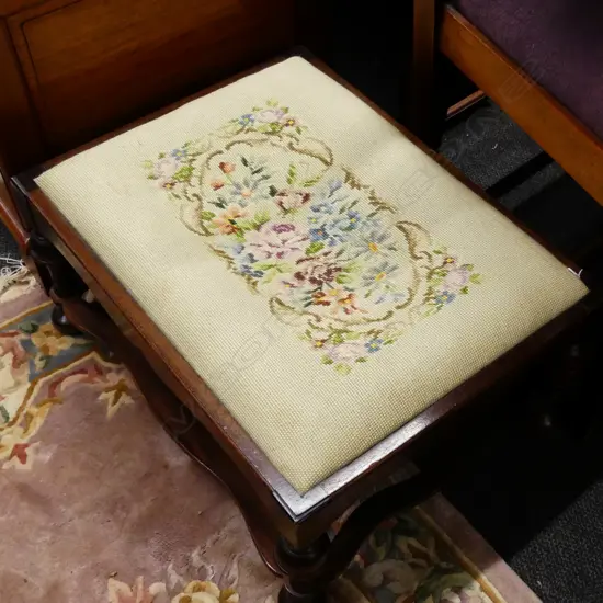 TAPESTRY TOP FOOT STOOL