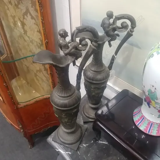 PR VICTORIAN SPELTER JUGS