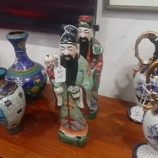 PAIR ORIENTAL CHINA FIGS