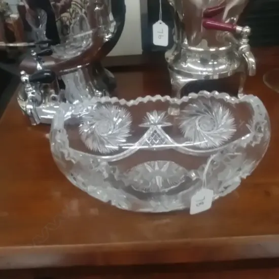 HAND CUT CRYSTAL DISH