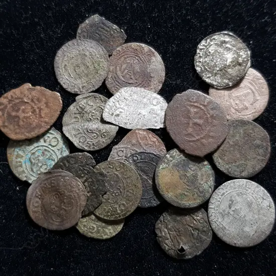 20 MEDIEVAL BRONZE COINS