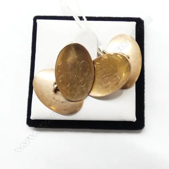 PR 9CT ROSE GOLD CUFFLINKS 4.5GMS