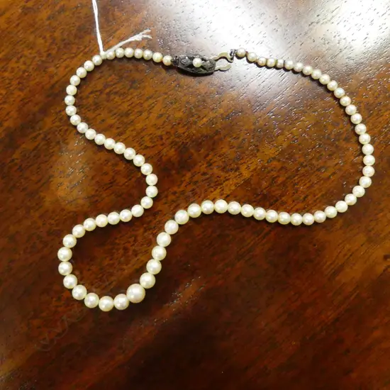 MIKIMOTO PEARL NKLACE(1) & 18CT GOLD PEARL EARRINGS(2)