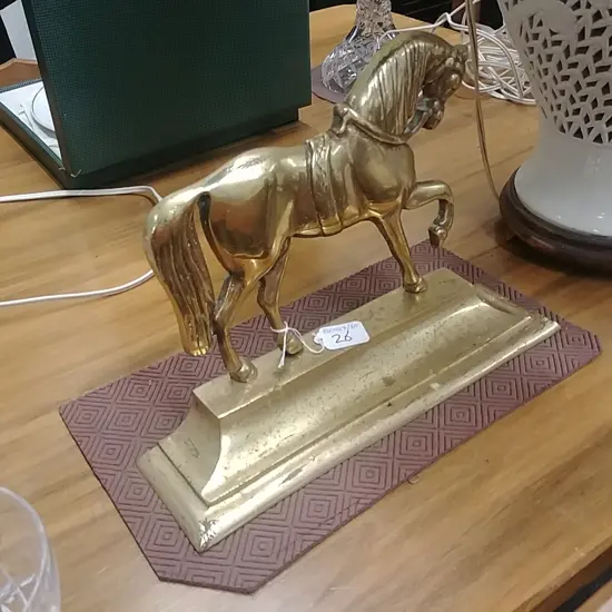 BRASS HORSE DOOR-STOP