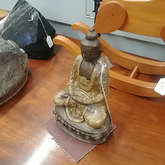 METAL SEATED BUDDHA