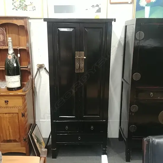 BLACK CHINESE WEDDING CABINET