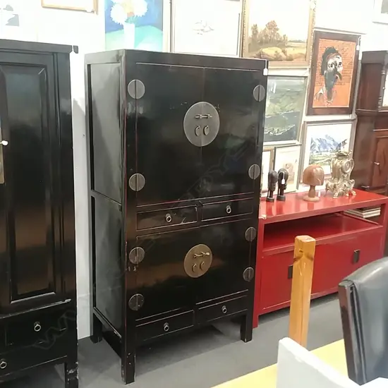 BLACK CHINESE WEDDING CABINET