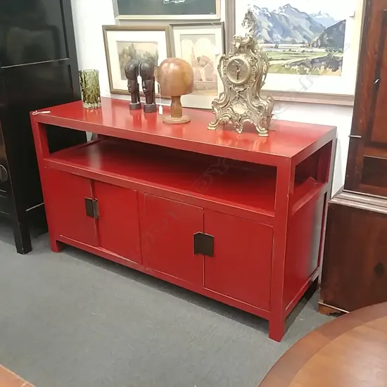 RED LACQUER SIDE BOARD