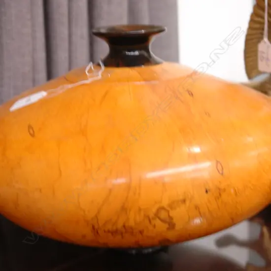 TURNED WOOD VASE BY STUART MORTIMAR