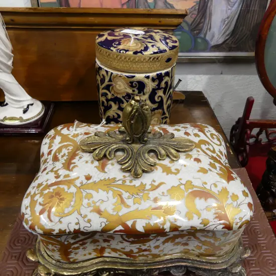 2 PORCELAIN BOXES
