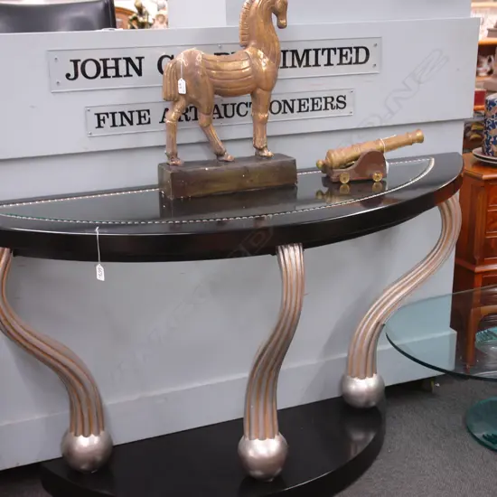 CONTEMPORARY  HALF ROUND CONSUL TABLE