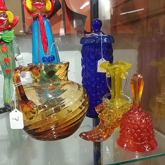 5 PCS COLOURED GLASS