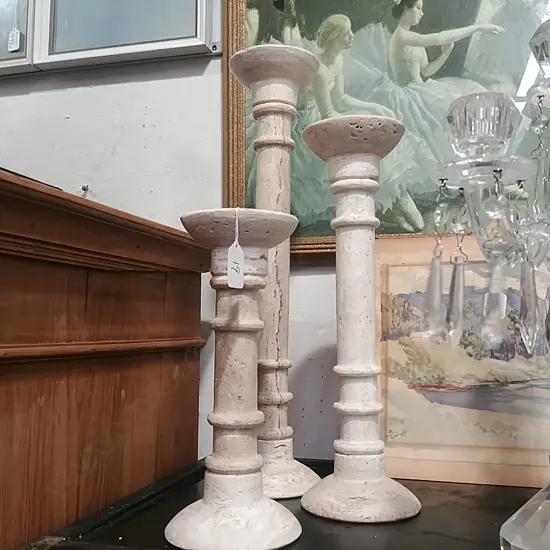 3 MEXICAN CANDLESTICKS