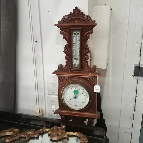 OAK WALL BAROMETER