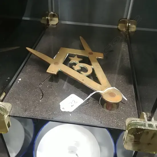 MASONIC BRASS TRIVET
