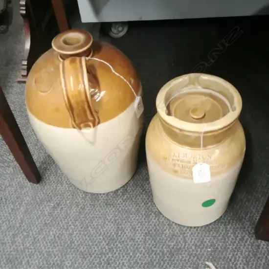 STONEWARE BOTTLE & CROCK