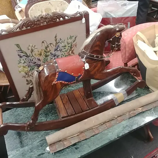 ROCKING HORSE (WITH ADDITIONAL HORSE HAIR TAIL)