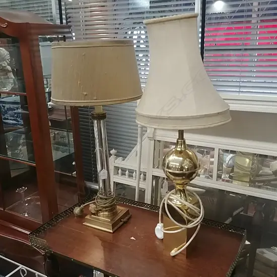 2 BRASS LAMP BASES