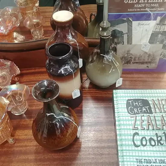 TEAL VASE + 3 OTHERS