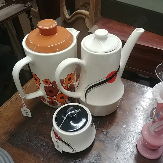 C/LYNN NOVA+CARNABY COFFEE POT +SUGAR BOWL