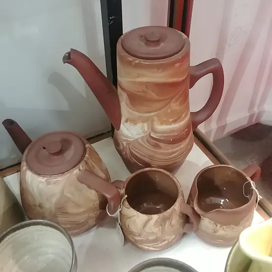 TE RONA COFFEE+ TEA POT +CREAM AND SUGAR