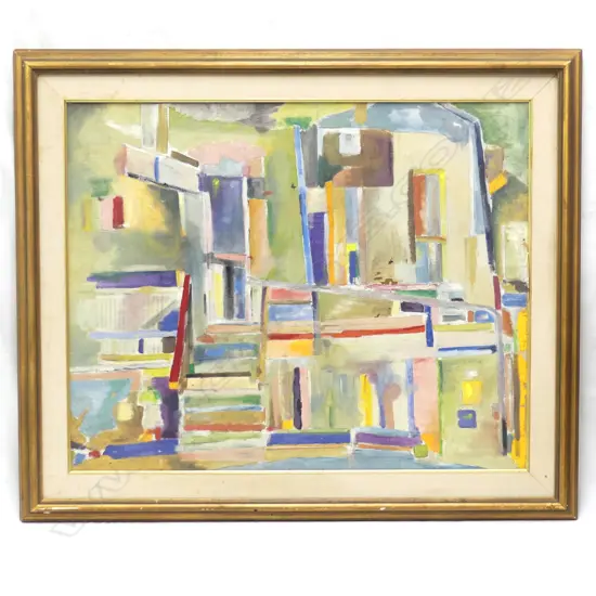 ABSTRACT OIL PAINTING GEOMETRIC