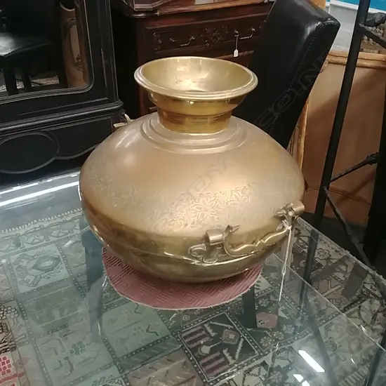 BRASS RICE STOAGE JAR