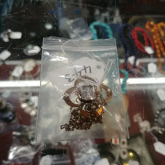 EDWARDIAN 9CT GOLD PENDANT & CHAIN