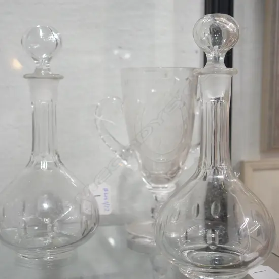 2 DECANTERS +GOBLET