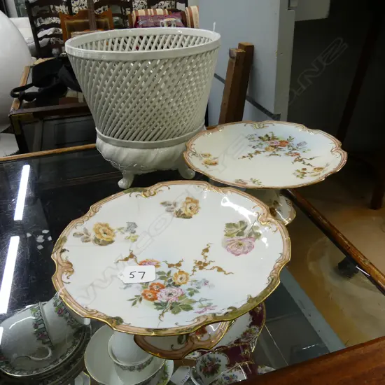 LATTICE WORK BASKET + 2 COMPORTS (1 AF)