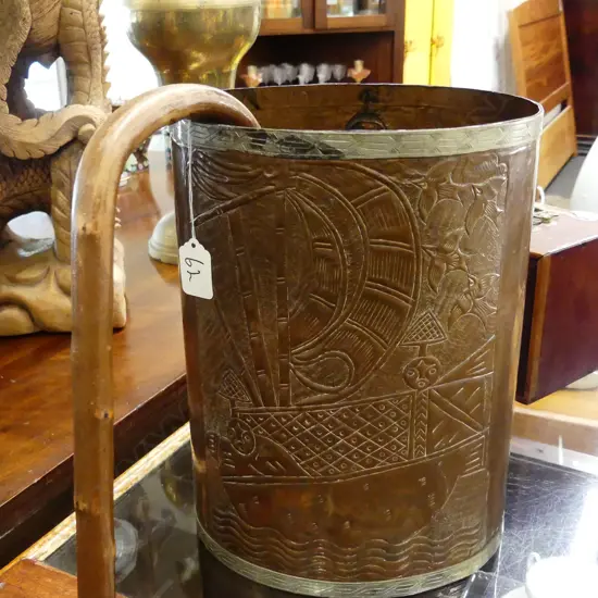 CANE AND COPPER BIN