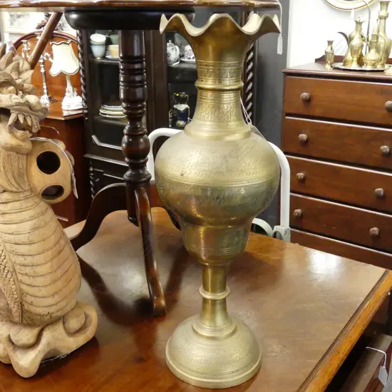 LARGE BRASS VASE