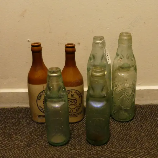 6 VINTAGE BOTTLES