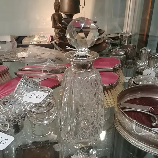 SILVER AND CRYSTAL PERFUME - LONDON 1916