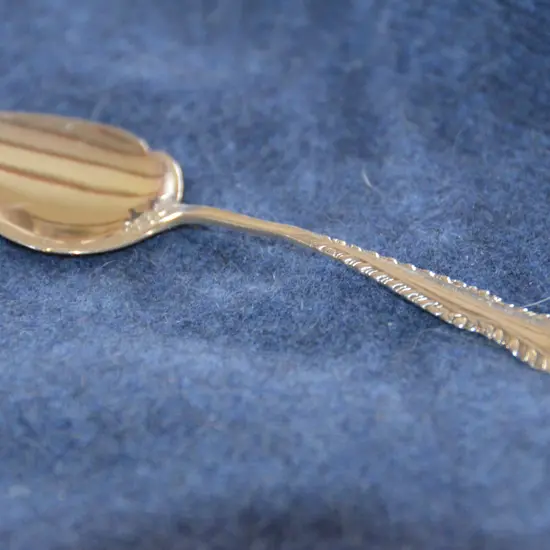 SPLAYED SILVER JAM SPOON 1908