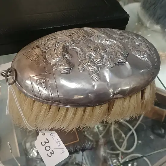 DUTCH SILVER CLOTHES BRUSH