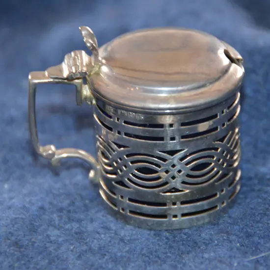 SILVER MUSTARD POT 1901