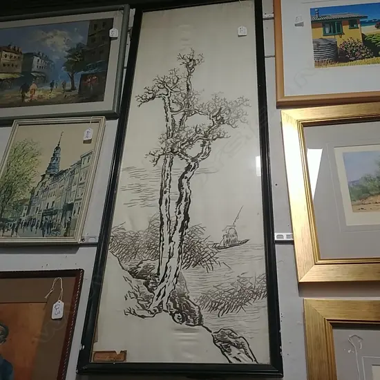 CHINESE EMBROIDERED PANEL C1910