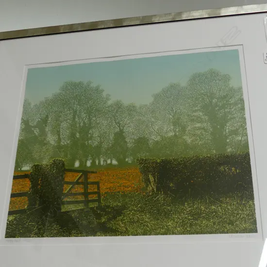 KENNETH LEECH 'POPPY FIELD', SCREENPRINT, 124/200, SIGNED