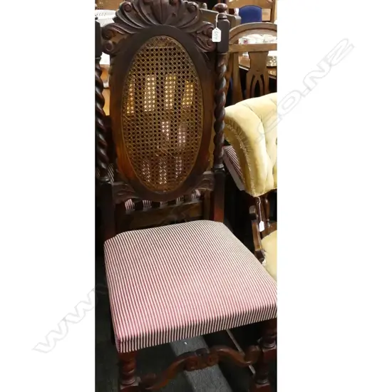 PAIR OF JACOBEAN STYLE HALL CHAIRS