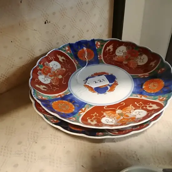 2 IMARI PLATES